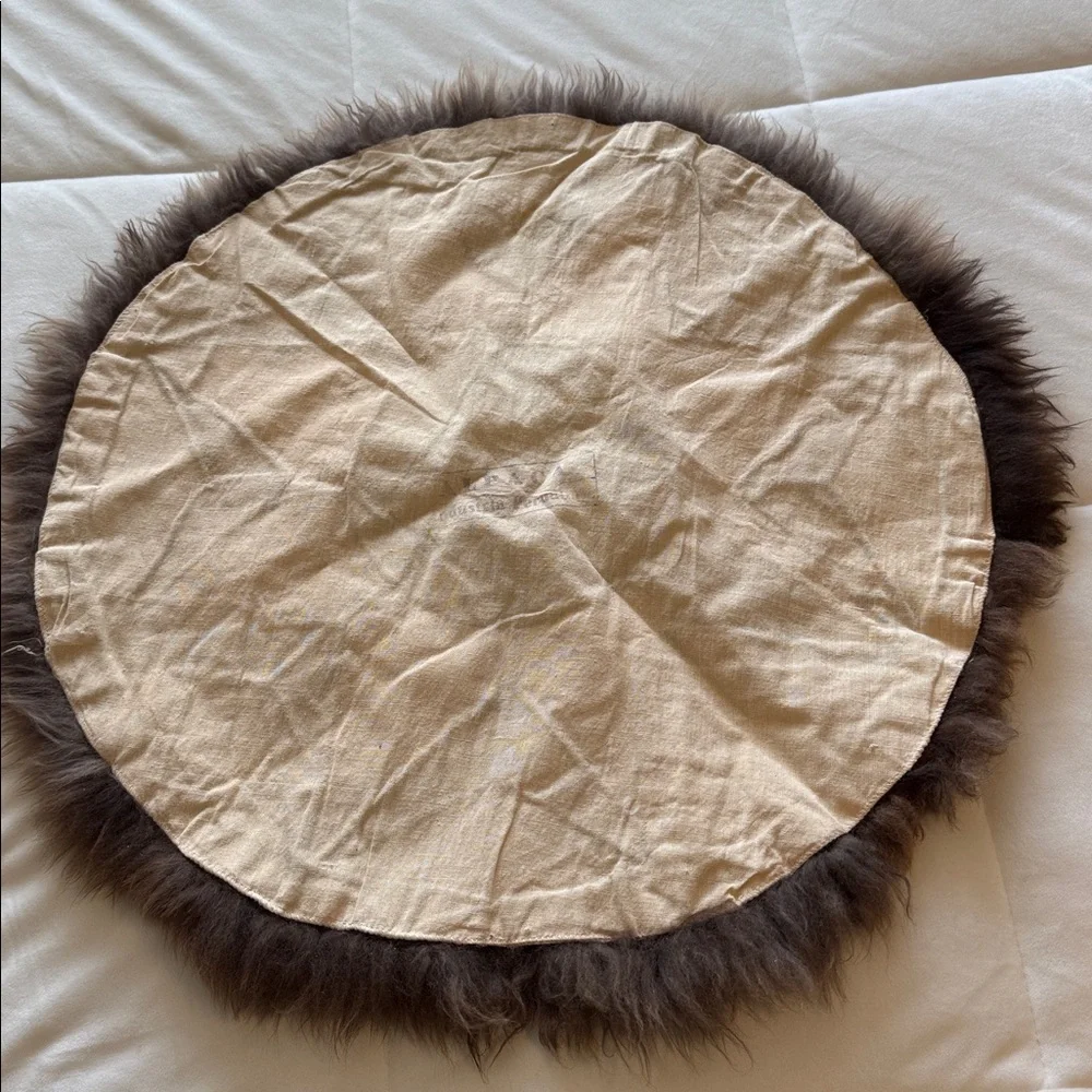 Alpaca Fur tapestry star sun design wall hanging 26 inch